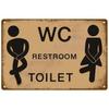Mfoever Tin Metal Tin Signs Washing Room Toilet Wall Decoration Plaque Vintage Art Posters Iron Painting for Man Cave Home Cafe Club Bar
