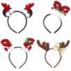 Wholesale Deer Antler Headband For Christmas Dress-up Cute Hair Decorations For Women Plush Handcrafted Colors 1 2 3 4 5)