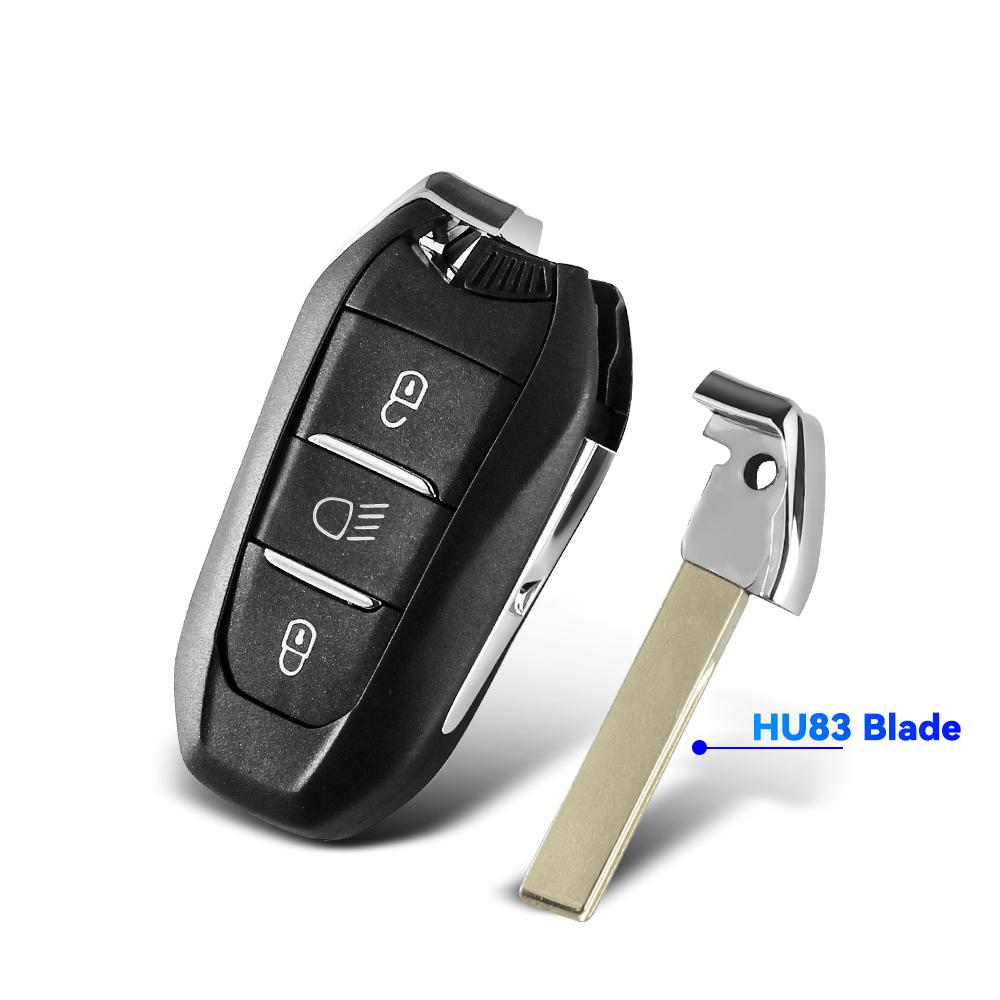 KEYYOU Car Key Case For Peugeot 208 301 308 508 3008 5008 For Citroen C3 C4 C4L C5 Picasso DS5 DS6 VA2/HU83 Remote Key Shell