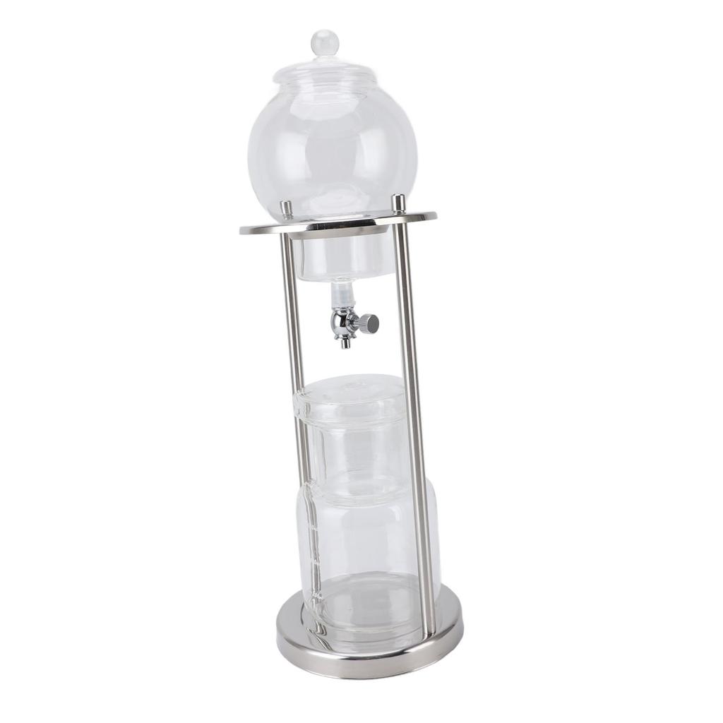 Кофеварка для приготовления холодного кофе Ice Cold Brew Dripper из нержавеющей стали, стакан, 5–8 чашек, 600 мл, башня для приготовления холодного кофе для дома