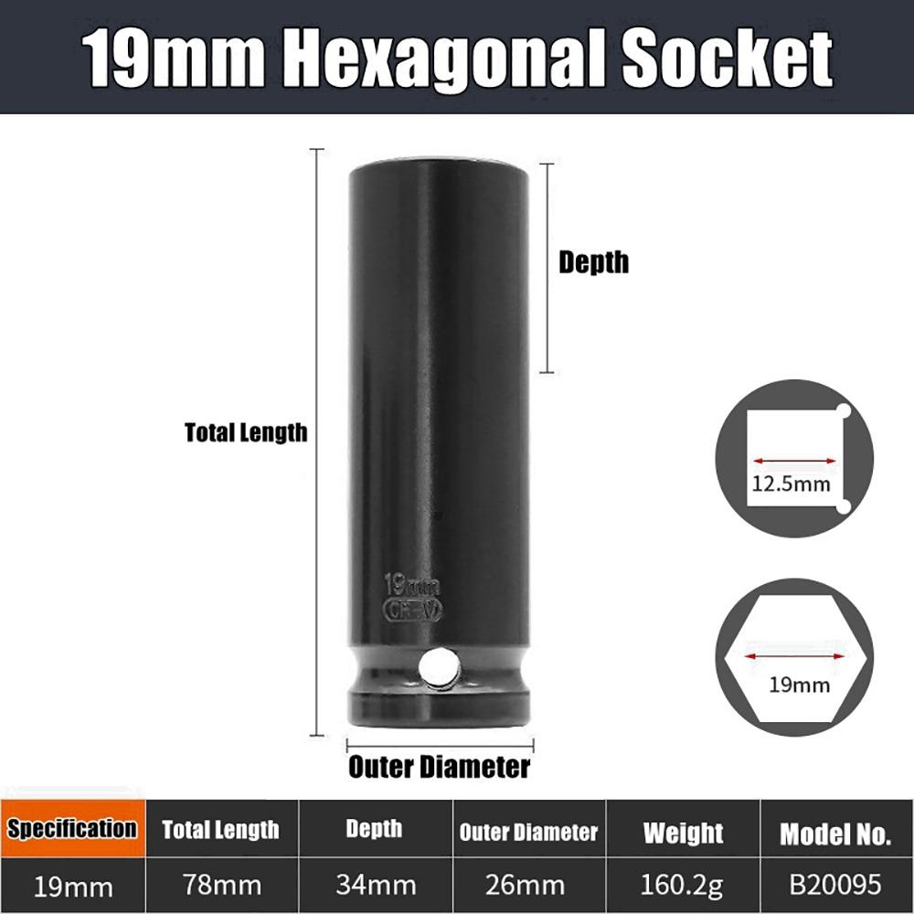 1 шт. 9-32 мм Ударная головка Электрический шестигранный стандартный адаптер с головкой Инструмент для снятия шин
