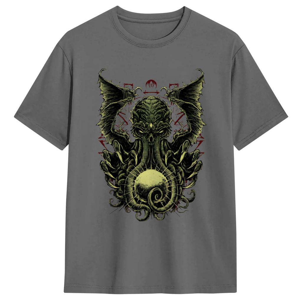 Unisexs Japanese Cthulhu Sea Creature Artwork T Shirt 100 Cotton Clothing Unique Short Sleeve Crew Neck Tee Shirt Unique TShirts