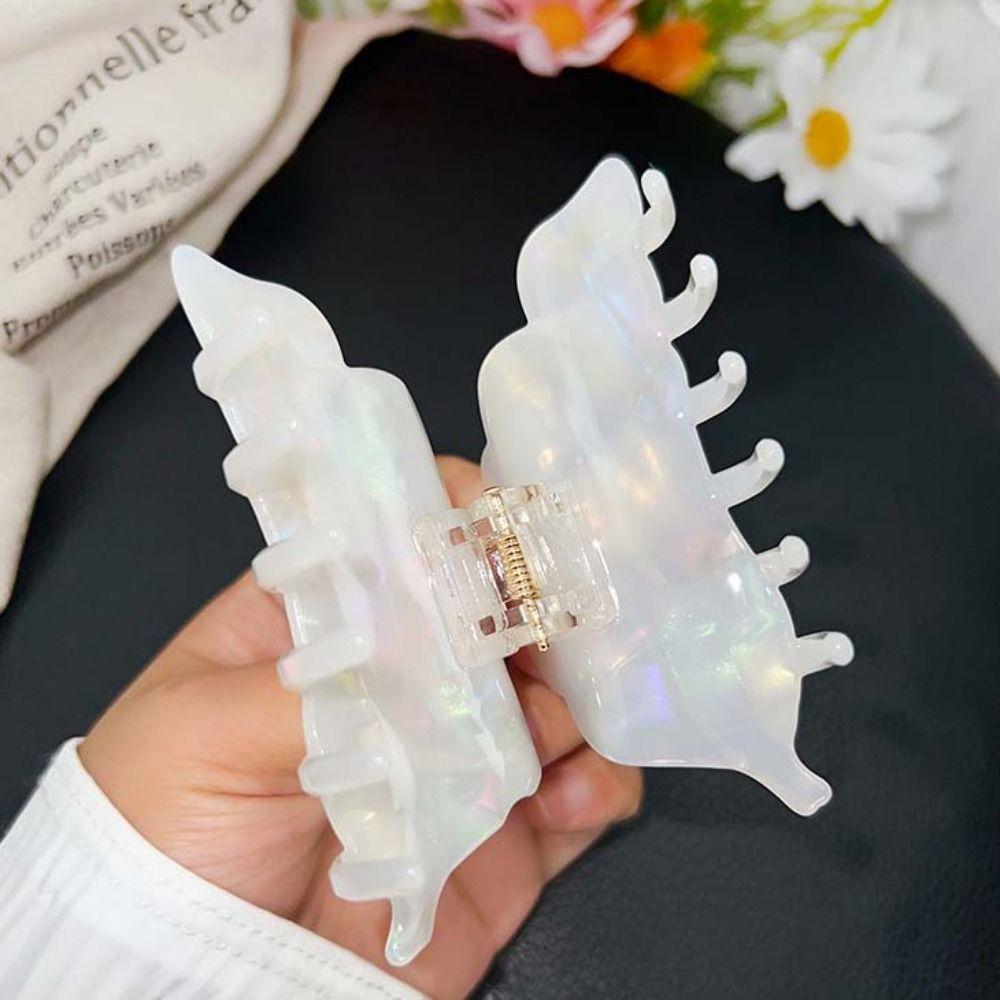 Hair Clip Mermaid Color Hair Claw Korean Style Acetic Acid Shark Clip Rhinestone Hair Claw  Travel