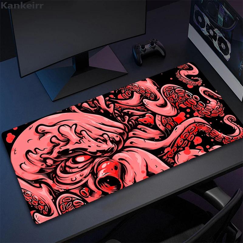 Large Mouse Pad Colour Octopus Monster Desk Mousepad Cute HD Deskmat Extended Gaming Keyboard Mats Large XL Gamer Mousepad x