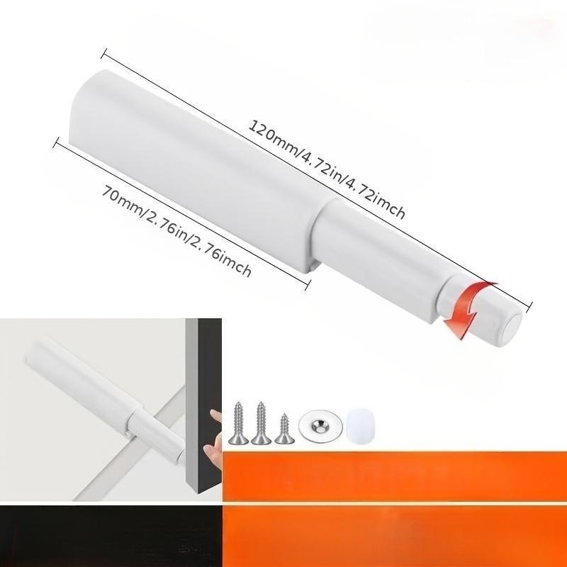 Push to Open Magnet Door Closet, 2 Pieces Magnetic Catches Damper Door, Push Open Damper for Door, Drawer, Furniture (White)