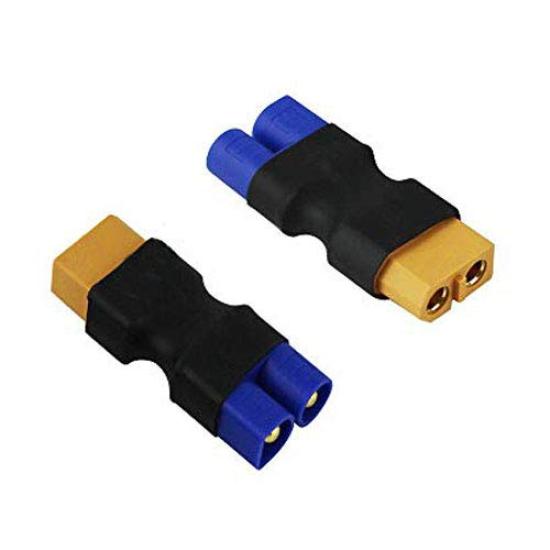 FLY RC 4-Piece XT60 Female Connector Plug to EC3 Male Plug Adapter for LiPo (XT60 female на EC3 male)