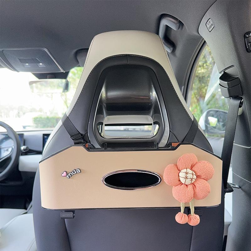 Органайзер на спинку сиденья автомобиля с держателем для салфеток и подстаканником - Многофункциональный органайзер