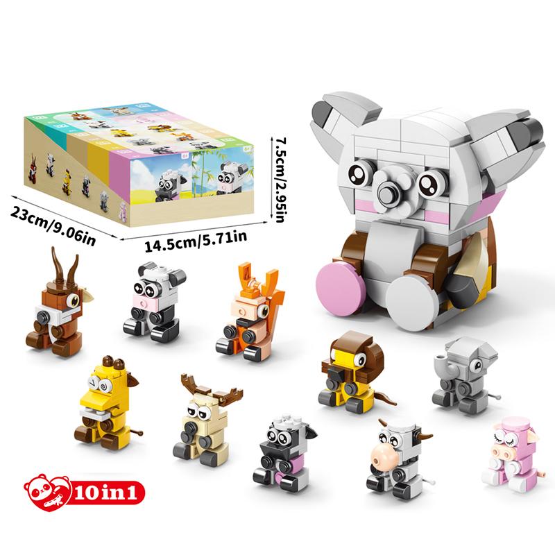 Micro Particle Building Blocks Cartoon Dolls Animal World Marine Animals Land Animals Children's Puzzle Assembly Toys