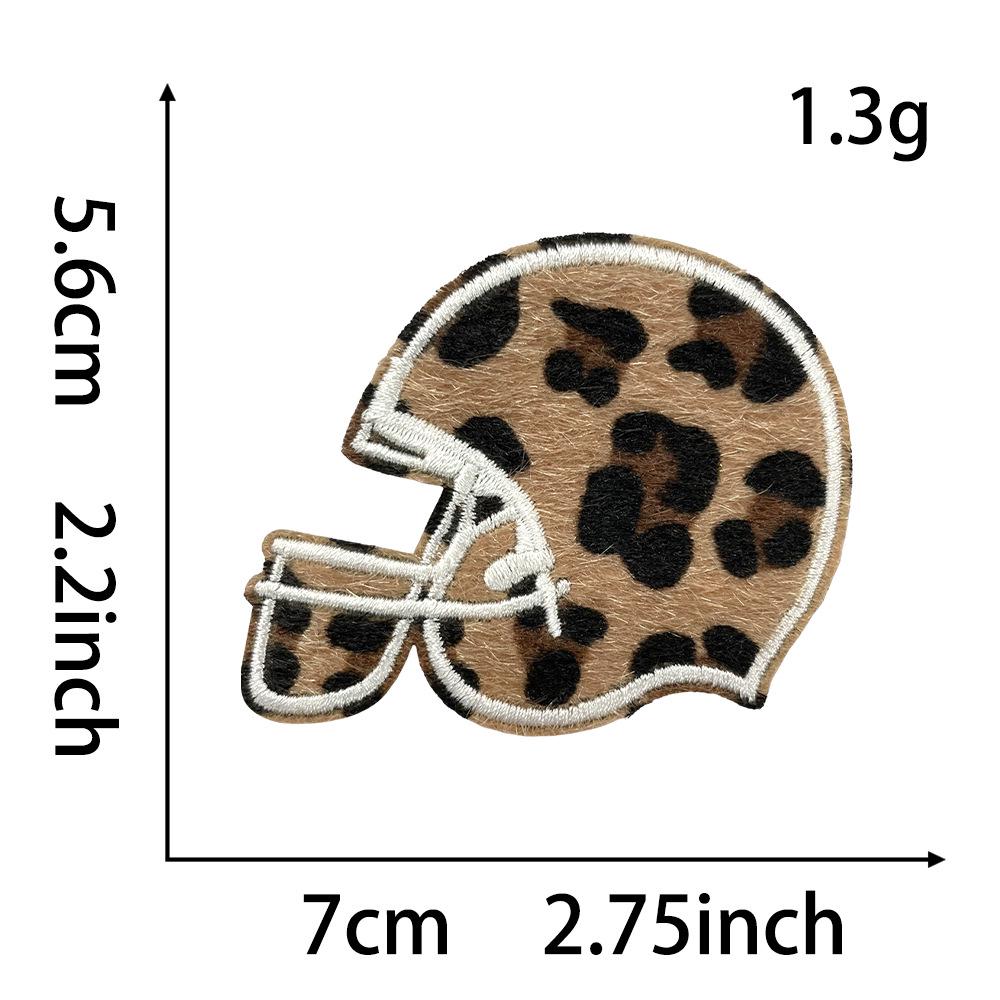 Leopard Print Star Plaid Glitter Embroidery Fabric Patch for DIY Hats and Bags
