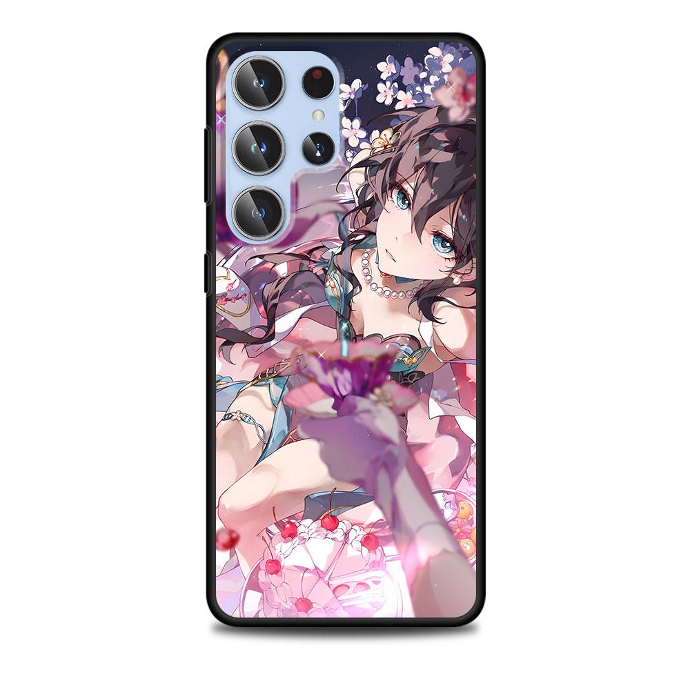 Чехол Ruan Mei Honkai Star Rail для Samsung Galaxy S23 S21 S20 FE S24 S22 Ultra S10 S10e S9 Plus Мягкий Черный ТПУ Чехол для Телефона