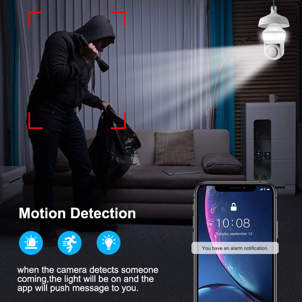 3-мегапиксельная беспроводная WiFi-лампа-лампа odlight 800 люмен светодиодный садовый настенный светильник цветная ночная охрана видеонаблюдение