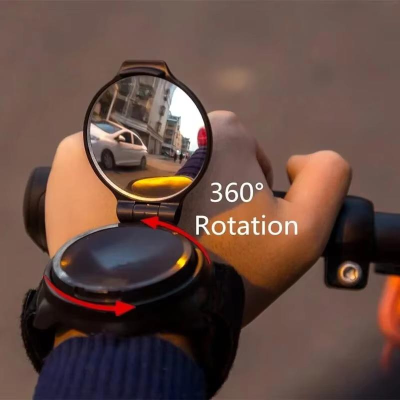 Motorcycle Rearview Mirror Wristband Bicycle Rear View Mirrors Arm Back Mirror Wrist Strap Bicycle 360 Wrist Reflector Mirror