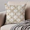 Retro Geometric mosaic tiles Cushion Cover Pillowcase Antidustmite Invisible Zipper Short Plush Sofa Cushion