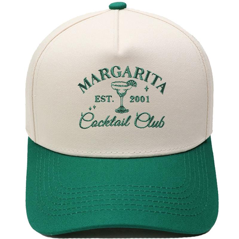 MARGARITA Cocktail Club Truck Driver Hat Embroidery Color Matching Baseball Cap Men's and Women's Casual