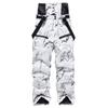 Men's Women's Winter Outdoor Sports Ski Pants Windproof Waterproof Snowboard Pants for Female and Male Warm Breathable Skiing Bibs