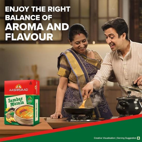Aashirvaad Sambar Masala, 100g, Blended Spice for Authentic Taste and Colour