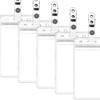 10 Pieces Waterproof Plastic Card Holder Transparent Badge Name Tag Pre-punched Cardholder with Resealable Zip
