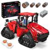 Mould King 18020 Tech Remote Control Tractor Building Kit, MOC Electric Quadtrac 600 Crawler Tractor, Heavy Construction Vehicle Tractor Building