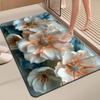 Floral Diatomaceous Earth Quick-Dry Non-Slip Bath Mat