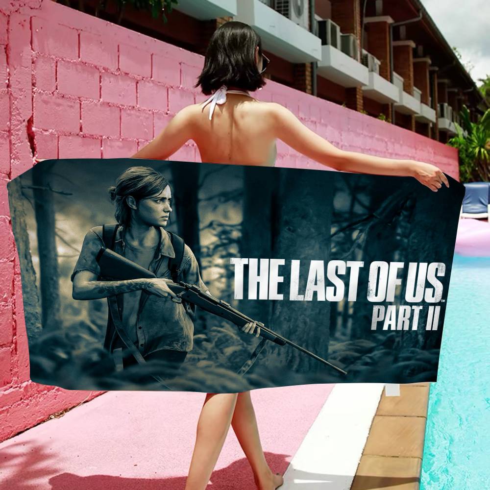 Игра The L-Last Of U-Us Микрофибровое одеяло Быстросохнущие пляжные полотенца Большой размер с принтом Супервпитывающее одеяло-полотенце для бассейна