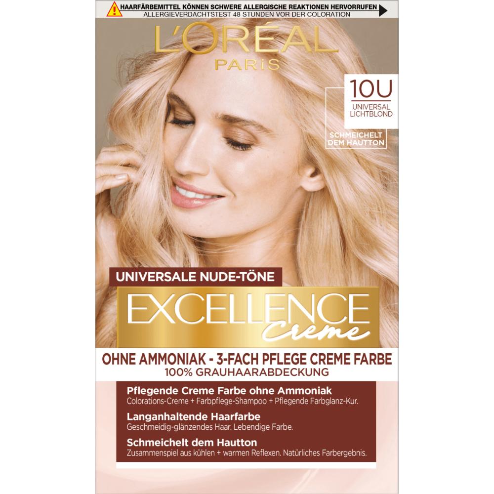 Краска для волос L'Oreal Excellence, насыщенный светлый блонд 10U