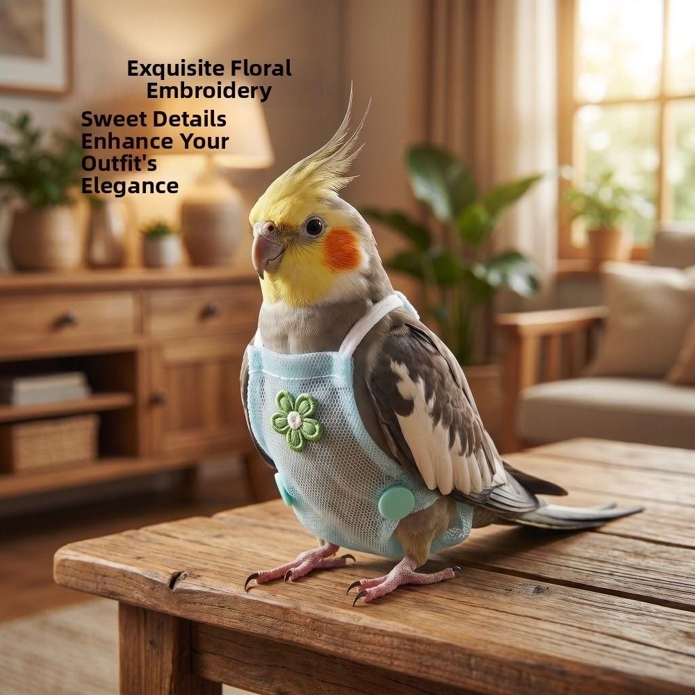 Adjustable Parrot Diaper Soft Breathable Parrot Flight Suit Pet Bird Nappy Suit Pet Accessories