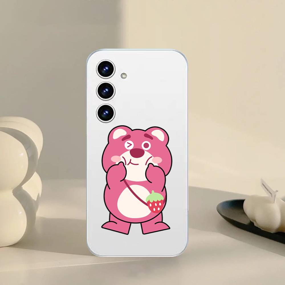 Милый чехол для телефона L-Lotso для Samsung Galaxy S21 S22 S23 S24 S25ULTRA FE Ultra Plus5G A52S Прозрачная крышка