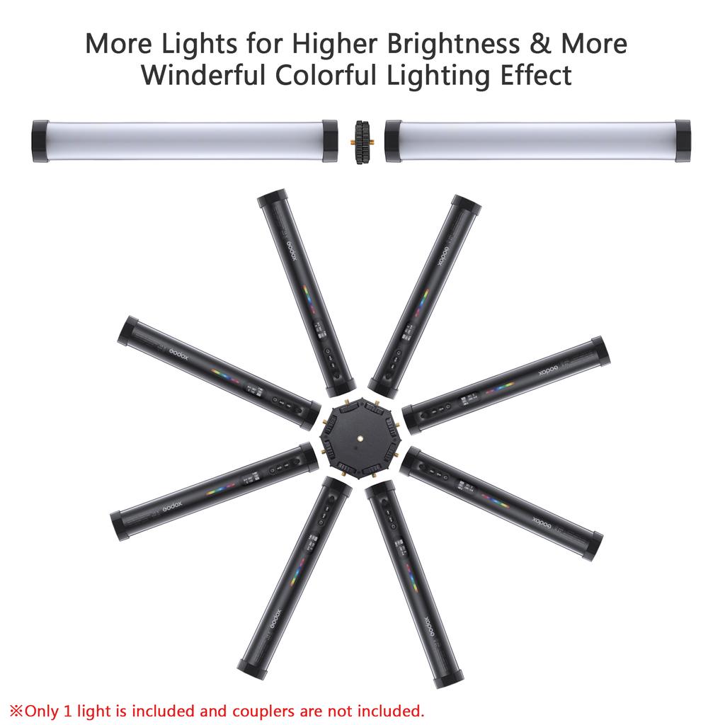 Godox TL30 Полноцветный RGB ламповый светильник Профессиональный светодиодный светильник для фотосъемки Палочка с двухцветной температурой