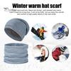 2 шт./комплект вязаная шапка-бини для холодной погоды на открытом воздухе для велоспорта, катания на лыжах, с флисовой подкладкой, ветрозащитная теплая шапка-шарф с черепом