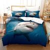 3D Digital Printing Bedding Four-Piece Set Three-Piece Set Shark Bed Sheet Quilt Pillow