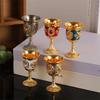 Zinc Zinc Zinc Alloy Medieval Rose Embossed Goblet Vintage Liquor Cup Luxurious Spirits Cup  Bar