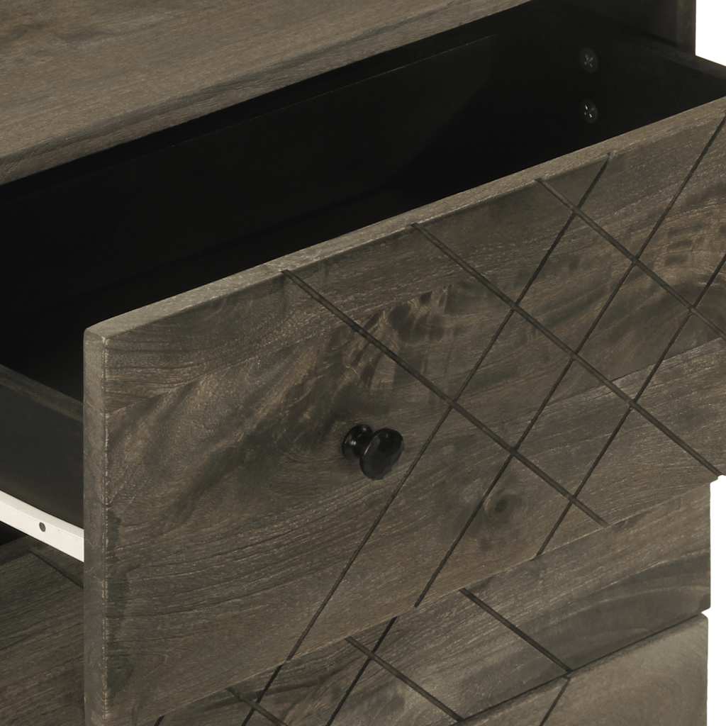 Sideboards 2 pcs Black 60 x 33 x 75 cm Solid Mango Wood
