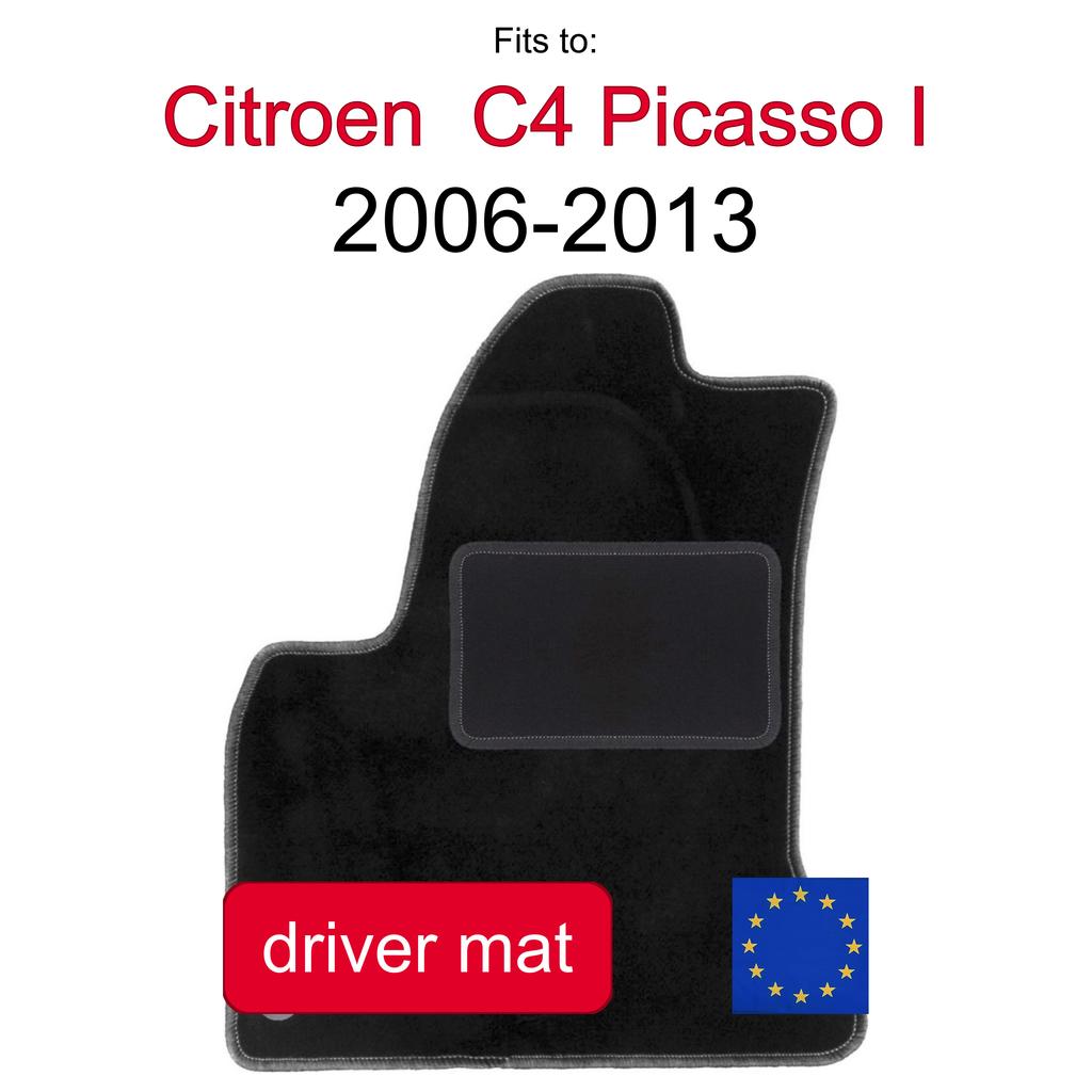 Velour Driver Floor Mat For Citroen C4 Grand Picasso 7-Seater (2006-2013)