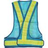 TRUSCO Mesh Safety Sky Vest, Blue/Yellow, TMV-SKBY