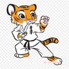 Cartoon Karate Karate Iron On Heat Transfer Printing Vinyl Patches Sticker for Clothes DIY Appliques Washable Patches