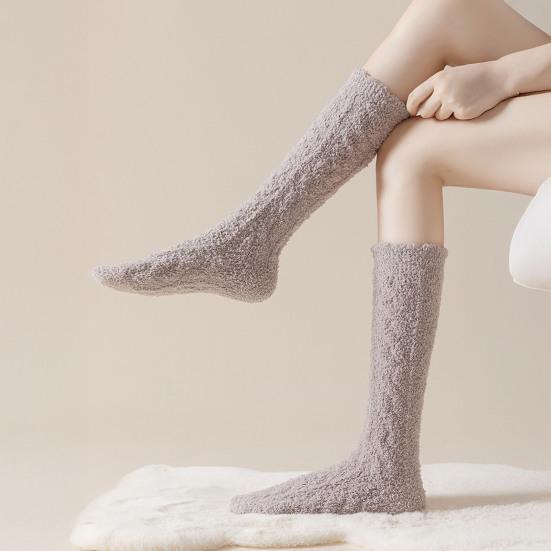Fuzzy Socks for Women Knee High Fluffy Stockings Soft Warm Cozy Slipper Socks Plush Winter Long Floor Socks
