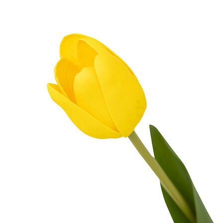 Artificial Flower Yellow Tulip 48 Cm High, Made Of Plastic