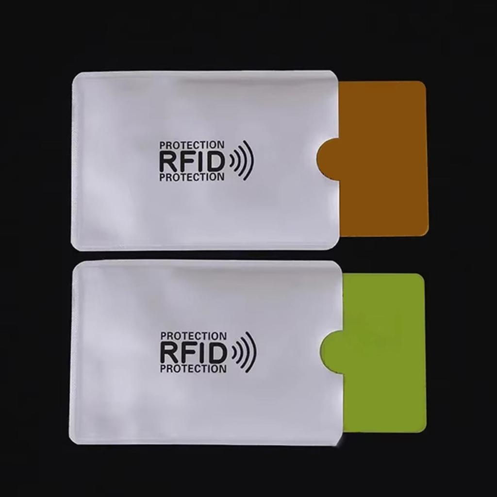 Блокирующие RFID защитные рукава для кредитных банковских карт, из алюминиевой фольги, антискан, держатель для карт контроля доступа, чехол-хранитель