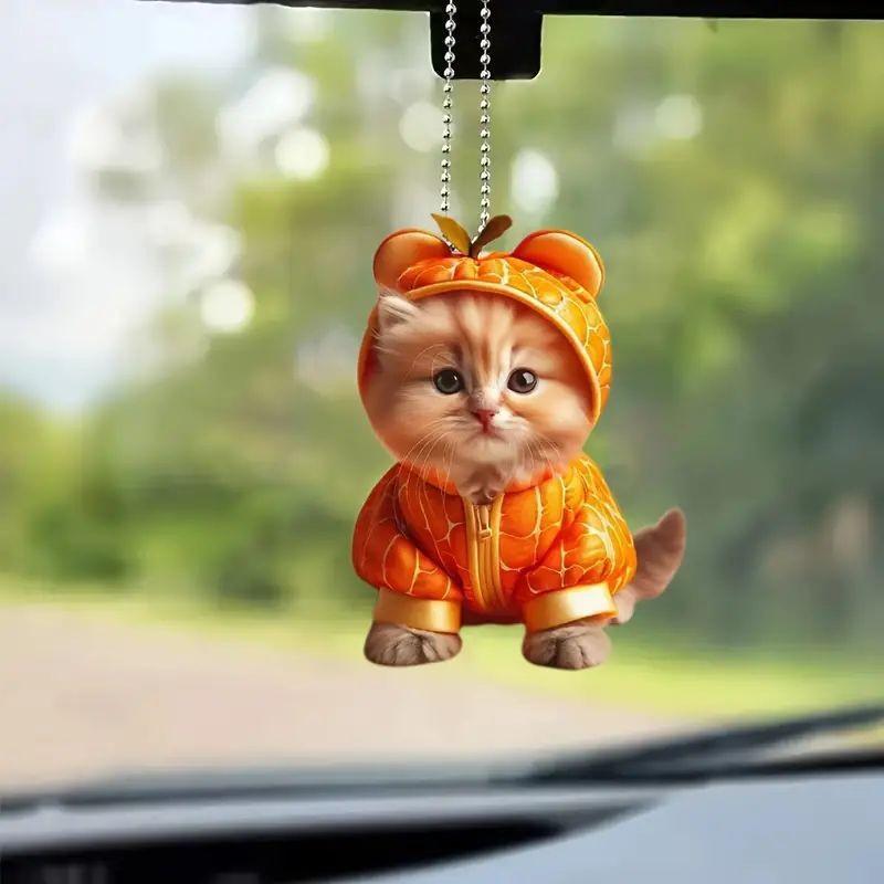 Cat Stylish Acrylic Charm For Unique Car Interior Decor In A Variety Of Colors Bright