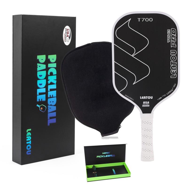 Carbon Fiber Pickleball Paddle T700 Cold-Pressed Textured Matte Finish Beach Court Play