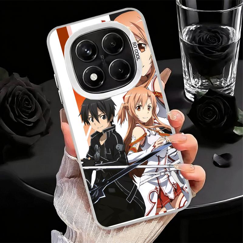 Аниме Sword Art Online SAO Мягкий чехол для телефона для Xiaomi Redmi Note 13 14 15 Pro Plus 12S 12 11S 11 11T 10S 10 Ударопрочный чехол Bac