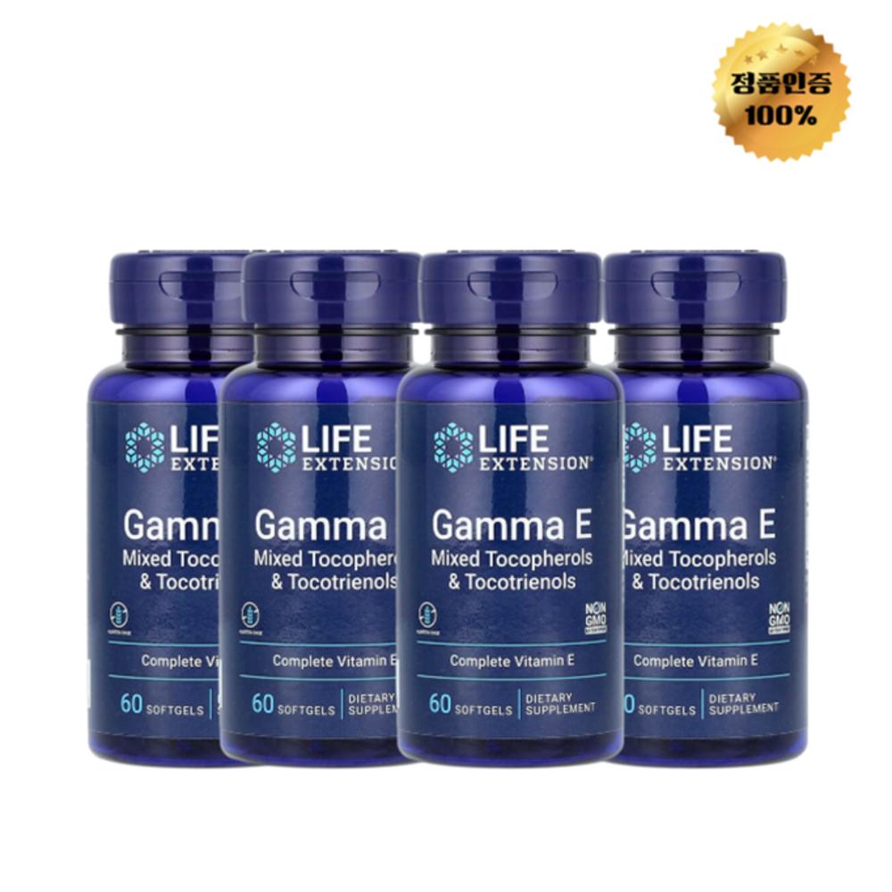 Life Extension Gamma E Mix Tocopherol 60 Tablets (4 pcs)