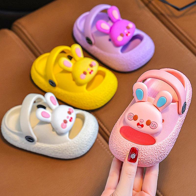 Children's sandals for girls, summer cartoon cute princess soft-soled non-slip home bathing sandals for toddlers and babies, boys' slippers