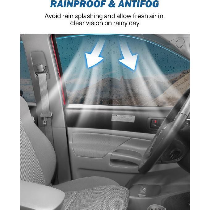 JOYTUTUS Вставные дефлекторы боковых окон, совместимые с 2005-2015 Tacoma Double Cab, дефлекторы окон, ветровики, козырьки от дождя, аксессуары для Tacoma