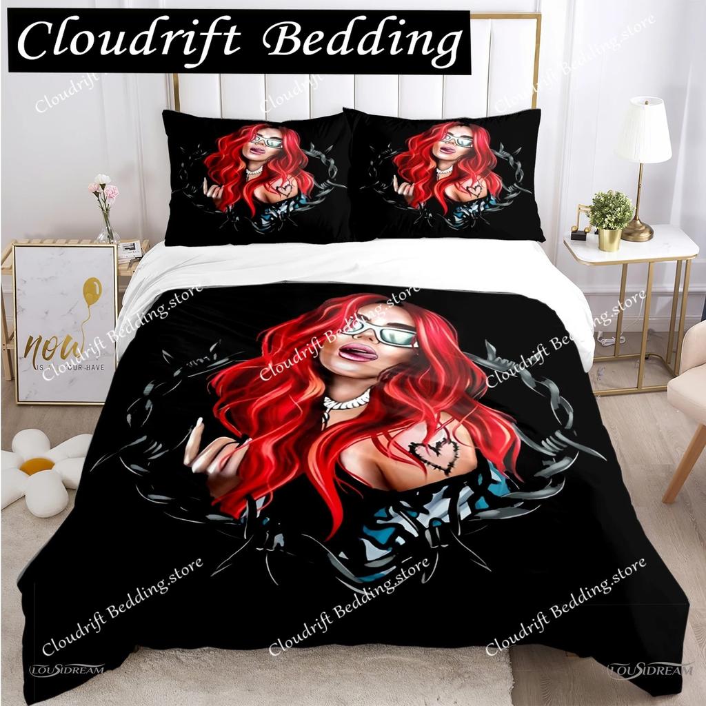 Сексуальный Karol G Singer All Season Duvet Cover Одеяло Постельное белье Мягкий пододеяльник и наволочки Подростки SingleDoubleQueenKing