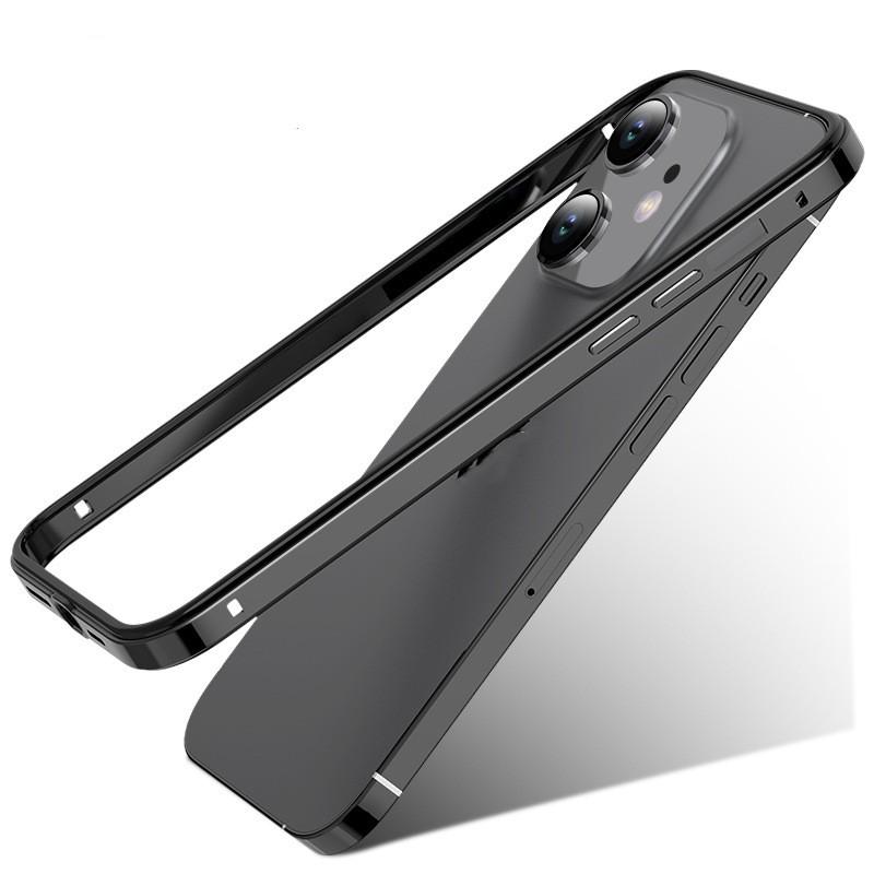 Aluminum Metal Silicone Hard Anti-knock Shockproof Frame Back Cover Bumper Case for iPhone 16 15 14 13 Pro Max Case