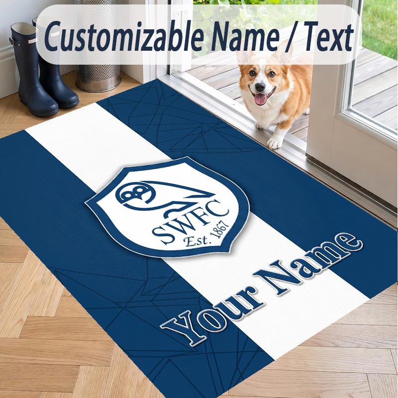 Custom Text Printed Rug Sheffield Wednesday FC Non Slip Floor Carpet For Home Room Decor