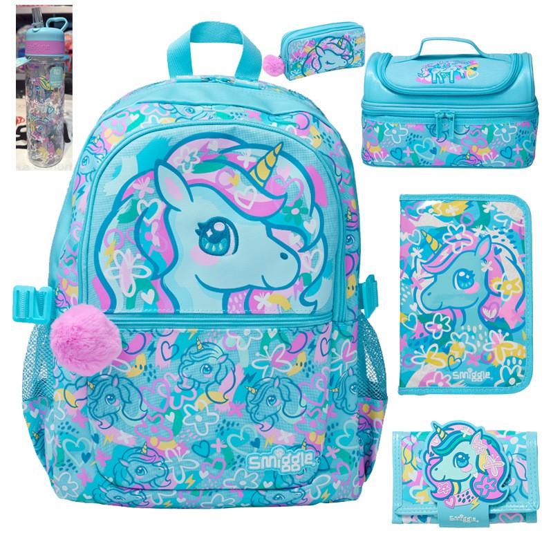 Smiggle Kids Backpack Elementary School Students Large Size Ergonomic Shoulder Bag With Breathable Padded Straps Animal
