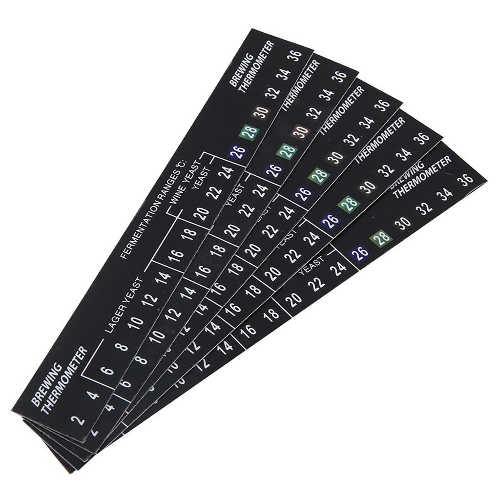 5pcs Stick On Brewing Thermometer Adhesive LCD Thermometer Sticker for Homebrew Beer