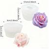 2 шт. Романтические 3D силиконовые формы для свечей в виде розы - Многоразовые высококачественные формы для цветов, Подходят для ароматерапевтического воска, мыла ручной работы, Р